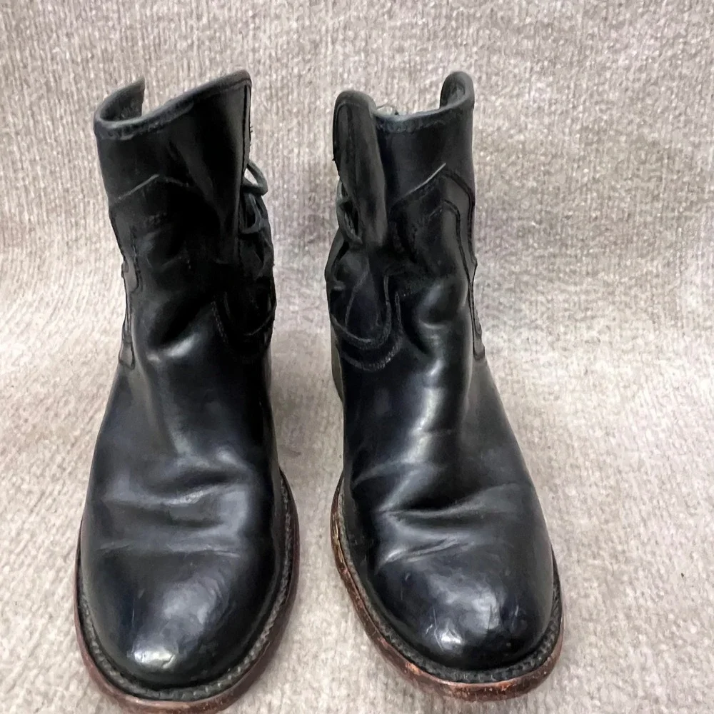 Freebird Casey Leather Ankle Boots with Suede Accents and Laces Detail Ladies 8